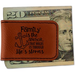 Family Quotes and Sayings Leatherette Magnetic Money Clip - Single Sided