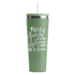 Family Quotes and Sayings RTIC Everyday Tumbler with Straw - 28oz - Light Green - Double-Sided