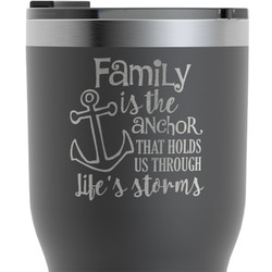 Family Quotes and Sayings RTIC Tumbler - Black - Engraved Front & Back (Personalized)