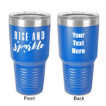 Glitter / Sparkle Quotes and Sayings 30 oz Stainless Steel Tumbler - Royal Blue - Double-Sided