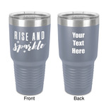 Glitter / Sparkle Quotes and Sayings 30 oz Stainless Steel Tumbler - Grey - Double-Sided