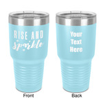 Glitter / Sparkle Quotes and Sayings 30 oz Stainless Steel Tumbler - Teal - Double-Sided