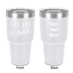 Glitter / Sparkle Quotes and Sayings 30 oz Stainless Steel Tumbler - White - Double-Sided