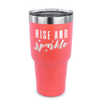 Glitter / Sparkle Quotes and Sayings 30 oz Stainless Steel Tumbler - Coral - Single Sided