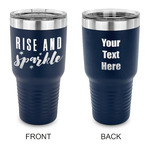 Glitter / Sparkle Quotes and Sayings 30 oz Stainless Steel Tumbler - Navy - Double Sided