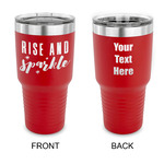 Glitter / Sparkle Quotes and Sayings 30 oz Stainless Steel Tumbler - Red - Double Sided