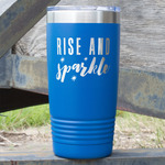 Glitter / Sparkle Quotes and Sayings 20 oz Stainless Steel Tumbler - Royal Blue - Double Sided