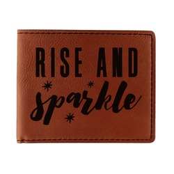 Glitter / Sparkle Quotes and Sayings Leatherette Bifold Wallet - Single Sided