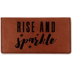 Glitter / Sparkle Quotes and Sayings Leatherette Checkbook Holder