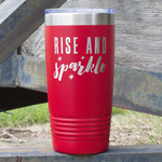 Glitter / Sparkle Quotes and Sayings 20 oz Stainless Steel Tumbler - Red - Double Sided