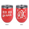 Glitter / Sparkle Quotes and Sayings Stainless Wine Tumblers - Coral - Double Sided - Approval