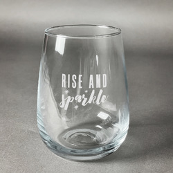 Glitter / Sparkle Quotes and Sayings Stemless Wine Glass (Single)