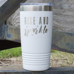 Glitter / Sparkle Quotes and Sayings 20 oz Stainless Steel Tumbler - White - Double Sided