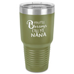 Grandparent Quotes and Sayings 30 oz Stainless Steel Tumbler - Olive - Single-Sided