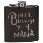 Grandparent Quotes and Sayings Black Flask Set