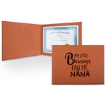 Grandparent Quotes and Sayings Leatherette Certificate Holder - Front