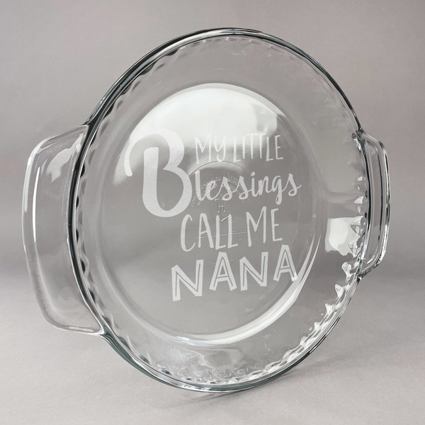 Custom Grandparent Quotes and Sayings Glass Pie Dish - 9.5in Round