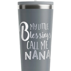 Grandparent Quotes and Sayings RTIC Everyday Tumbler with Straw - 28oz - Grey - Double-Sided