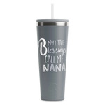 Grandparent Quotes and Sayings RTIC Everyday Tumbler with Straw - 28oz - Grey - Single-Sided