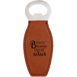 Grandparent Quotes and Sayings Leatherette Bottle Opener - Double Sided