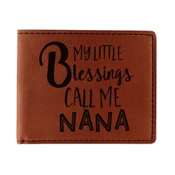 Grandparent Quotes and Sayings Leatherette Bifold Wallet - Single Sided