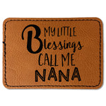 Grandparent Quotes and Sayings Faux Leather Iron On Patch - Rectangle