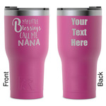 Grandparent Quotes and Sayings RTIC Tumbler - Magenta - Laser Engraved - Double-Sided