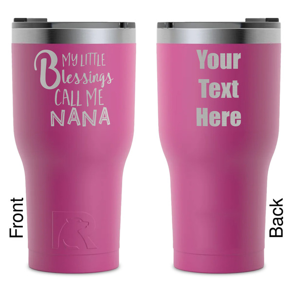 Custom Grandparent Quotes and Sayings RTIC Tumbler - Magenta - Laser Engraved - Double-Sided