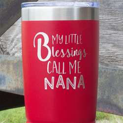 Grandparent Quotes and Sayings 20 oz Stainless Steel Tumbler - Red - Single Sided