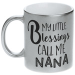 Grandparent Quotes and Sayings Metallic Silver Mug