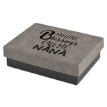 Grandparent Quotes and Sayings Small Gift Box w/ Engraved Leather Lid