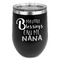 Grandparent Quotes and Sayings Stainless Wine Tumblers - Black - Double Sided - Front