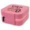 Grandparent Quotes and Sayings Travel Jewelry Boxes - Leather - Pink - View from Rear