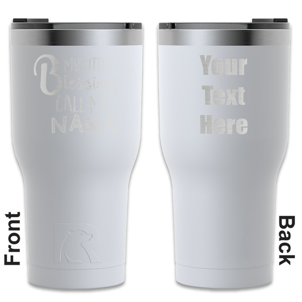 Custom Grandparent Quotes and Sayings RTIC Tumbler - White - Engraved Front & Back (Personalized)