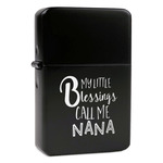 Grandparent Quotes and Sayings Windproof Lighter - Black - Double Sided & Lid Engraved