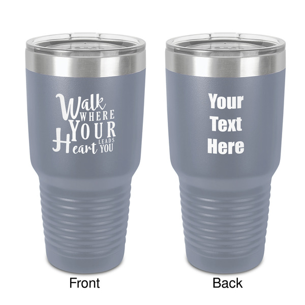 Custom Heart Quotes and Sayings 30 oz Stainless Steel Tumbler - Grey - Double-Sided