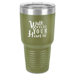 Heart Quotes and Sayings 30 oz Stainless Steel Tumbler - Olive - Single-Sided