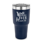 Heart Quotes and Sayings 30 oz Stainless Steel Tumbler - Navy - Single Sided