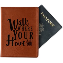 Heart Quotes and Sayings Passport Holder - Faux Leather - Single Sided