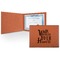 Heart Quotes and Sayings Leatherette Certificate Holder - Front