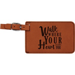 Heart Quotes and Sayings Leatherette Luggage Tag