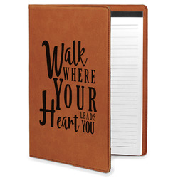 Heart Quotes and Sayings Leatherette Portfolio with Notepad - Large - Double Sided