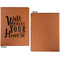 Heart Quotes and Sayings Cognac Leatherette Portfolios with Notepad - Large - Single Sided - Apvl