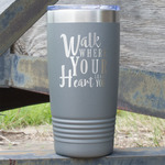 Heart Quotes and Sayings 20 oz Stainless Steel Tumbler - Grey - Double Sided
