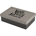 Heart Quotes and Sayings Large Gift Box w/ Engraved Leather Lid