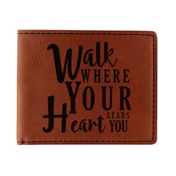 Heart Quotes and Sayings Leatherette Bifold Wallet - Double Sided (Personalized)