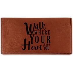 Heart Quotes and Sayings Leatherette Checkbook Holder - Single Sided