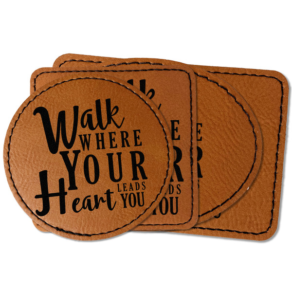 Custom Heart Quotes and Sayings Faux Leather Iron On Patch