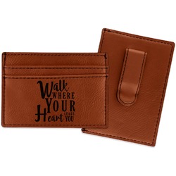 Heart Quotes and Sayings Leatherette Wallet with Money Clip