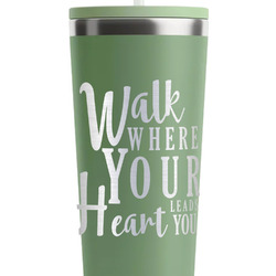 Heart Quotes and Sayings RTIC Everyday Tumbler with Straw - 28oz - Light Green - Double-Sided